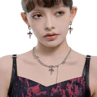 Womens Stylish Ear Hook Pendant Earrings