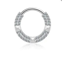 G23 Titanium Alloy Tongue Pin Thread Personality Rose Ear Bone Stud