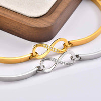 Copper Zircon Heart-Shape 8 Infinity Symbol Fashionable Trendy Korean-Style Sweet Yet Cool Bracelet