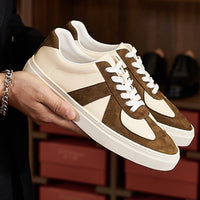 Retro Color Matching Couple Casual Flat Skateboard Shoes