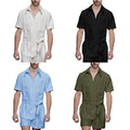Casual Sports Jumpsuit Suit Men's Loose Short Sleeve T-shirt Shorts Set Suit