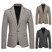 European Size Men's Fashion Woolen Casual Small Suit Coat