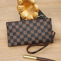 Fashion Personality  Plaid Zipper Men's Wallet