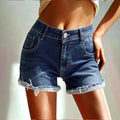 New Low-rise, Rolled-edge Denim Shorts For Women