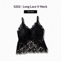 Lace Floral Camisole Mesh Top With Built-in Pads Sexy Slim-Fit Minimalist Base Layer