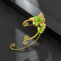 Original Retro Green Handmade Graceful Cross-border Non-piercing Ear Clip