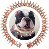 European And American Fashion Diamond Pet Neckband Necklace