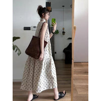 Womens Retro French Polka-Dot Dress