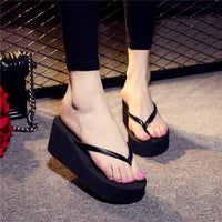 Flip-flops Flat Chunky-sole Sandals High-heeled Sandals