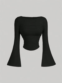 Printed Sexy Lace Thick Long Sleeved T-shirt Knitted Sweater