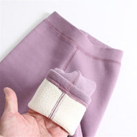 Girls' Wool Lined Thickened Leggings