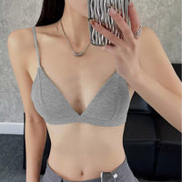 Pure Sexy Solid Color Triangle Cup Women's Bra