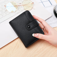 Women's Lychee Pattern Organ Short Wallet