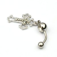 Rhinestone Cross Body Piercing Jewelry Belly Button Ring