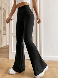 2026 Summer New High-Waisted Flared Pants For Women, Stretch Slim Fit Horseshoe Pants