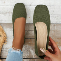 Women's Knitted Plus Size Flying Woven Breathable One Pedal Shoes
