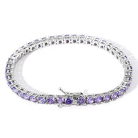 European And American-style Colorful Zircon Single-row Tennis Bracelet Jewelry