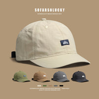 Simple Versatile American Retro Short-brim Cap