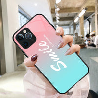 Painted Tempered Glass Phone Case