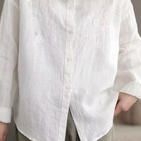 Women's Embroidered Long-Sleeve Shirt Top