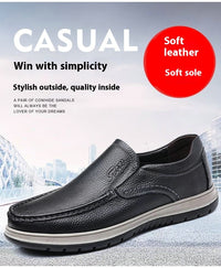 Men's Casual Waterproof Lightweight Leather Shoes