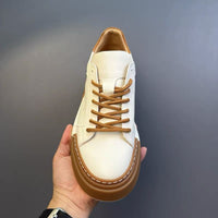 Genuine Leather Breathable Men's Shoes Casual Soft Leather Sneakers