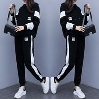 Womens Loose Plus-Size Fashionable Sportswear Set