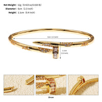 Light Luxury Zircon Fashion Open Cuff Bangle
