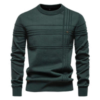 European Size Men's Round Neck Pullover