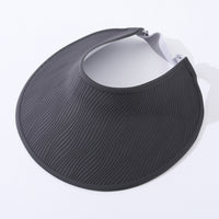Simple Open-top Wave-pattern Indentation Adjustable Wide-brim Sun Hat For Summer Outdoor Activities, Breathable Open-top Hat