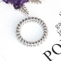 High Elasticity Electric Coil Bright Silver Hair Rope