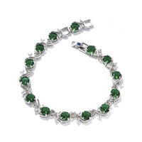 Women's Round-shaped Zircon-inlaid Bracelet