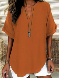 Summer Loose Solid Color Women's Casual Shirt
