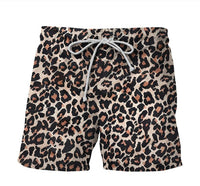 Summer Advanced 3D Printing Leopard Print Men's Shorts