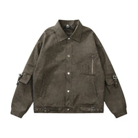 Men's Loose Motorcycle PU Leather Jacket
