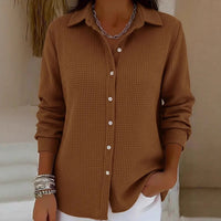 Button-front Knitted Cardigan With A Lapel Neckline