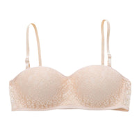 Underwear Lace Green Girl Seamless Gathering Bra Without Steel Ring