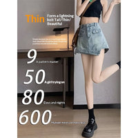 New High-waisted Retro-style Fashionable Casual Denim Shorts