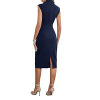 Women's Elegant Solid-Color Dress