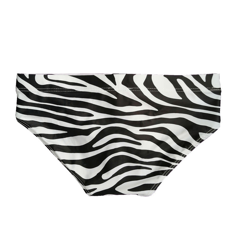 Men's Boxer Trunks Zebra Pattern Flower System