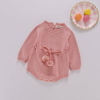 Lace-up Romper Long-sleeve Triangle Not Hooded
