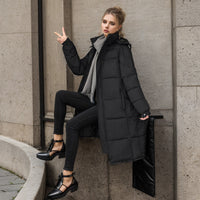 Thick Warm Lengthened Overknee Cotton-padded Jacket