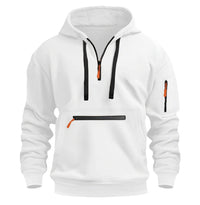 Waterproof Zipper Multi-pocket Hoodie Men's Sport Casual Sweatshirt