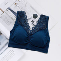 Lace Underwear Wide Shoulder Strap Anti-exposure Plus Size Vest