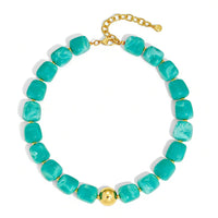 Bohemian-style Multicolor Resin Bead Necklace