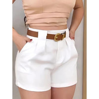 Elegant White Casual Shorts For Women