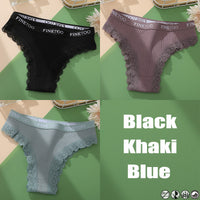Ladies Briefs High Slit Lace Panties