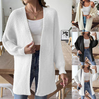 Womens AutumnWinter Casual Faux Mink Sweater Coat