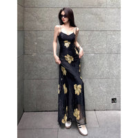 Floral Print Skirt Slip Dress Chiffon Dress Figure-hugging