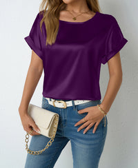 New Springsummer Womens Loose-fitting Cropped T-shirt